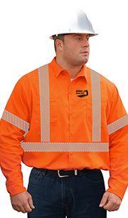 Hi-Viz Flame Resistant (FR) Long Sleeve Work Shirt