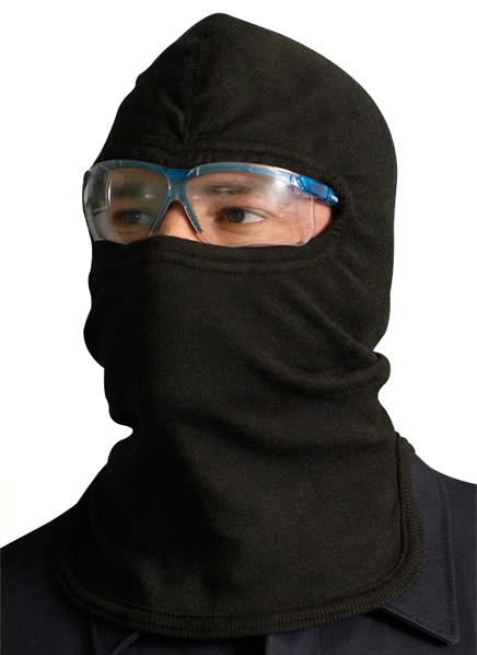 Balaclava - Fire (FR) and Arc Flash Resistant, Double Layer Hood and Bib,  AF Goggles Opening (PK 2 Hoods) - National Safety Apparel