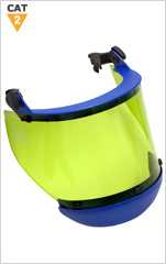 12cal Arc Resistant Face Shield with Slot Fit Bracket