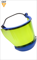 12 cal Arc Resistant Face Shield for Full Brim Hard Hat